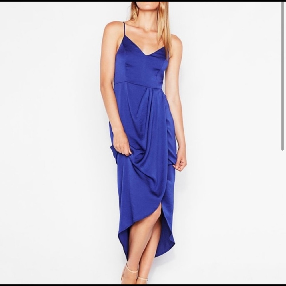Royal Blue Mid/Maxi Silk Dress